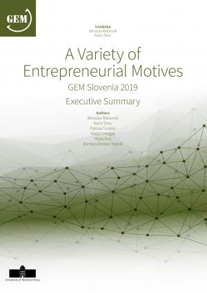 Naslovnica za A Variety of Entrepreneurial Motives: GEM Slovenia 2019, Executive Summary