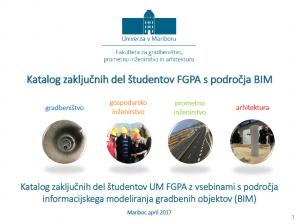 Naslovnica za Katalog zaključnih del študentov FGPA s področja BIM