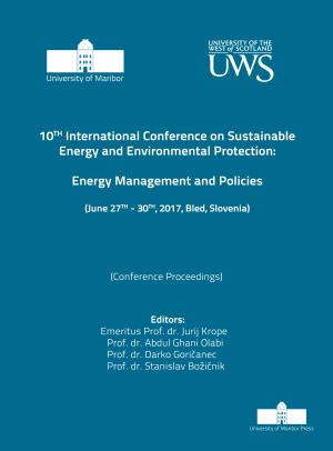 Naslovnica za Energy management and policies: (conference proceedings) / 10th International Conference on Sustainable Energy and Environmental Protection, (June 27th-30th, 2017, Bled, Slovenia)