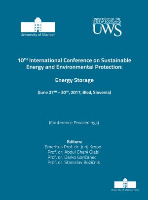 Naslovnica za Energy storage: (conference proceedings) / 10th International Conference on Sustainable Energy and Environmental Protection, (June 27th-30th, 2017, Bled, Slovenia)