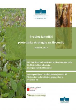 Naslovnica za Predlog izhodišč proteinske strategije za Slovenijo