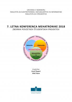 Naslovnica za Zbornik povzetkov študentskih del / 7. letna konferenca mehatronike 2018, Maribor