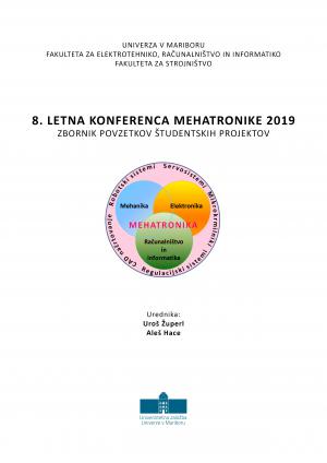 Naslovnica za Zbornik povzetkov študentskih projektov / 8. letna konferenca mehatronike 2019, Maribor