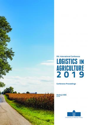 Naslovnica za Conference proceedings / XIII. International Conference on Logistics in Agriculture 2019, Novo mesto, Slovenia, 6. November 2019