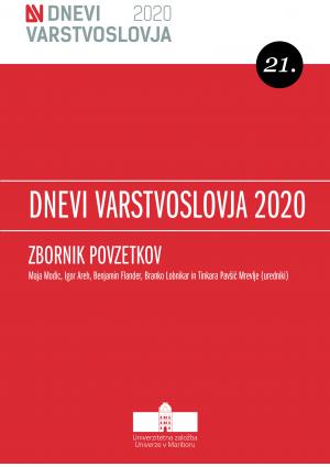 Naslovnica za 21. Dnevi varstvoslovja, Ljubljana, 3. junij 2020: Zbornik povzetkov