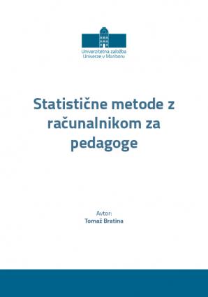 Naslovnica za Statistične metode z računalnikom za pedagoge 