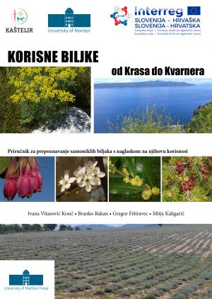 Naslovnica za Korisne biljke od Krasa do Kvarnerja: Priručnik za prepoznavanje samoniklih biljaka s naglaskom na njihovu korisnost