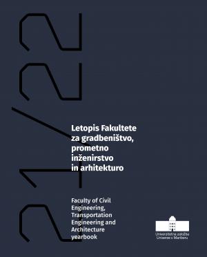 Naslovnica za Letopis Fakultete za gradbeništvo, prometno inženirstvo in arhitekturo 2021/2022