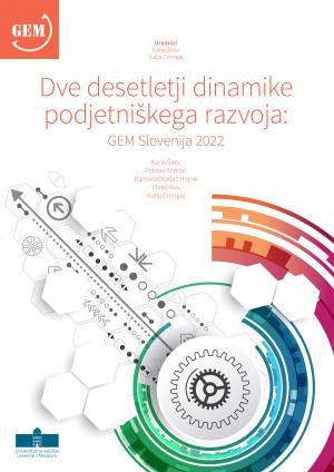 Naslovnica za Dve desetletji dinamike podjetniškega razvoja: GEM Slovenija 2022