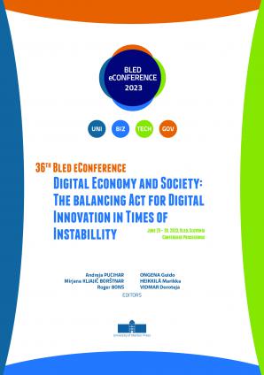 Naslovnica za 36th Bled eConference – Digital Economy and Society: The Balancing Act for Digital Innovation in Times of Instability: June 25 – 28, 2023, Bled, Slovenia, Conference Proceedings
